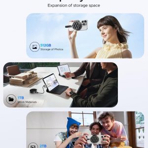 ORICO MiniSnap 2 TB External SSD, Magnetic & Scution Cup Design, Foldable Stand for Phone, Support USB 3.2 Gen2*2(2000MB/s), USB 3.2 Gen2(1000MB/s), ProRes 4K120fps, SC20Pro