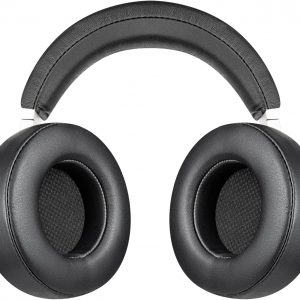 SOULWIT Replacement Kit for Corsair Virtuoso RGB Wireless XT SE Gaming Headset, Protein Leather Headband Headstrap Pad + Earpad Cushions Pad Repair Part - Black