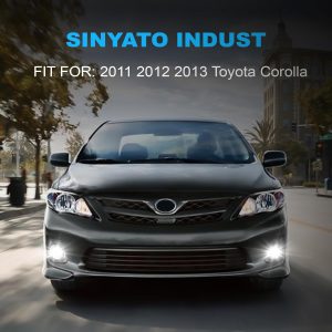 LED Fog Lights Assembly Compatible with Toyota Corolla 2011 2012 2013, Bumper Driving Fog lamp, DOT Certified - 1 Pair
