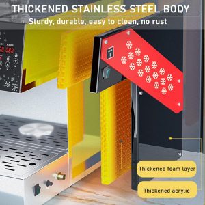 Nicvrea Commercial Korean Kakigori Mesin ES Snowflake Flake Cream Crusher Maker Shaved Speed Adjustable Machine,Ice Shaver Bingsu Making Machine,60KG