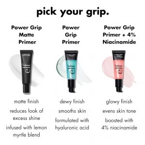 e.l.f. Power Grip Primer, prebase facial hidratante a base de gel para suavizar la piel y fijar el maquillaje, hidrata y prepara, 0.811 onzas líquidas (24 ml)