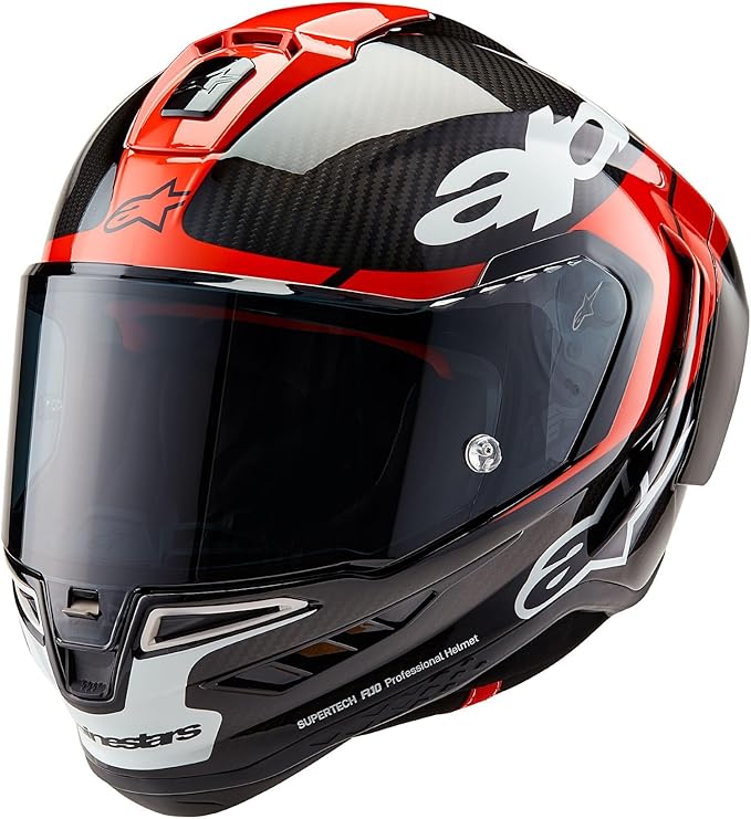 Alpinestars Supertech R10 Element Helmet, Carbon Fiber, Aerodynamic Full-Face Design, Ventilation & Safety, DOT & ECE Certified for Street & Track Riders
