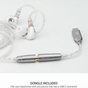 MEZE AUDIO ALBA | Wired Earbuds in-Ear Monitor Headphones for Audiophiles | USB-C Adapter Included | Smartphone Compatible | Noise Isolating | Ergonomic Metal Chassis