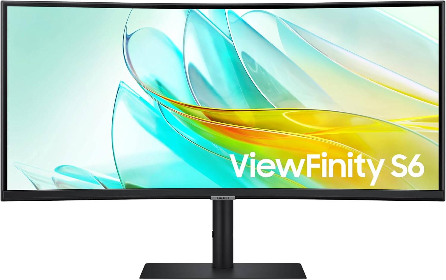 Samsung 34” ViewFinity S65UC, Ultra-WQHD, 100Hz, AMD FreeSync™ HDR10, Monitor curvo con altavoces incorporados, USB-C, interruptor KVM, LS34C654UANXGO, 2025
