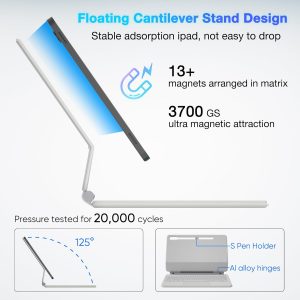 doqo Funda con teclado para Samsung Galaxy Tab S10 FE/S9/S9 FE/S8/S7 de 11 pulgadas, funda magnética con teclado con panel táctil, soporte voladizo flotante retroiluminado inalámbrico, funda