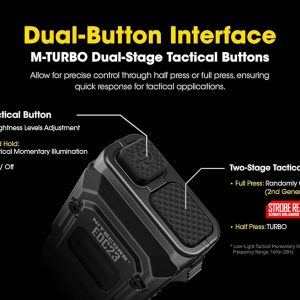 Nitecore EDC23 EDC Flashlight, 2500 Lumen Ultra-Slim Flat Shape USB-C Rechargeable Fast Charging with Digital OLED Display, Mechanical Lock Switch