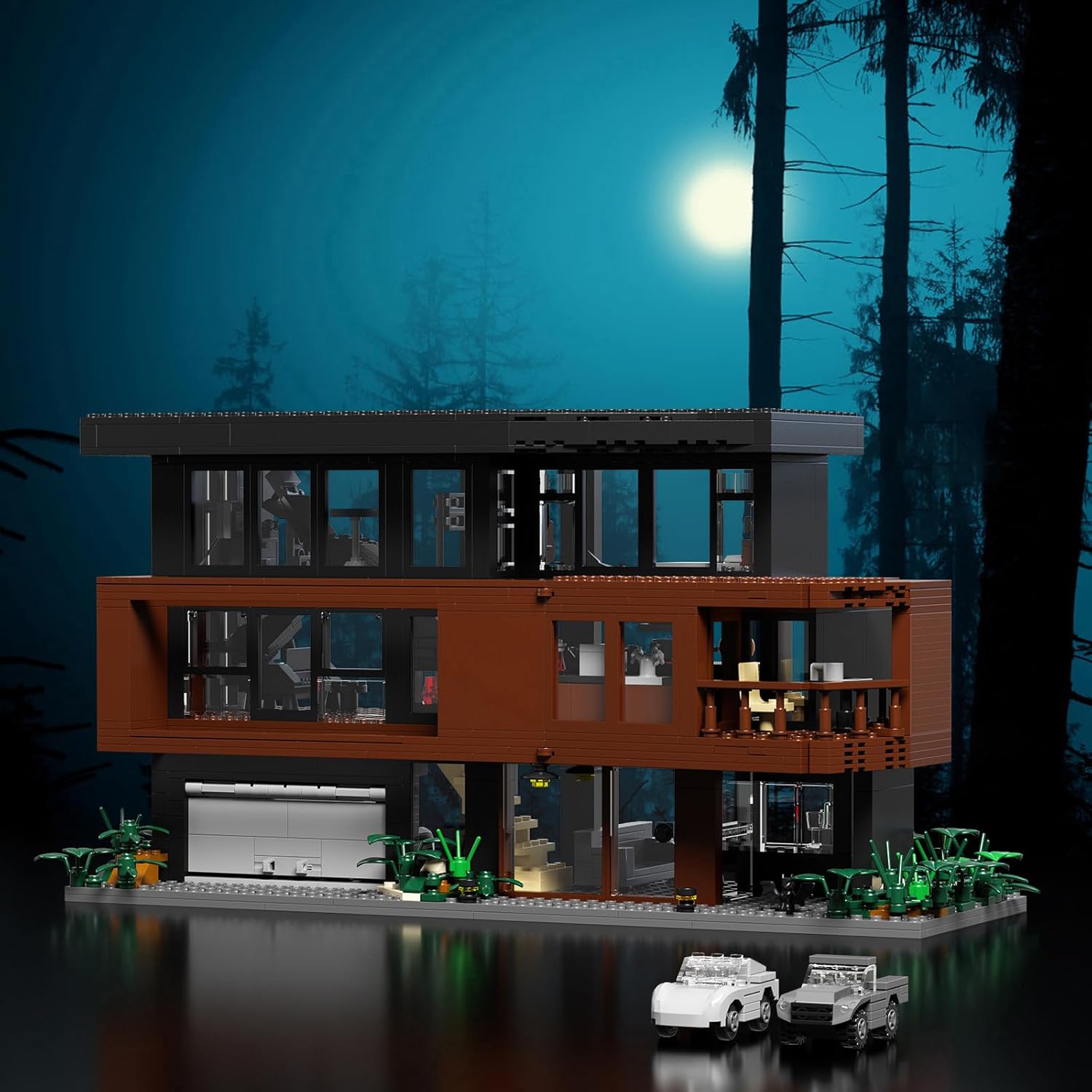 Set de Construcción de Casa Compatible con Bloques de Arquitectura Lego Fans de Películas Románticas Casa Creativa Regalo para Adultos Halloween Navidad San Valentín (864 Piezas)