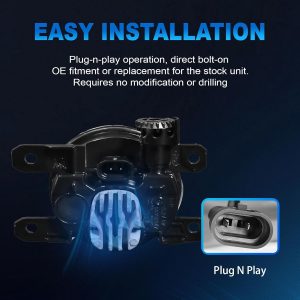 LED Fog Lights Assembly Compatible with Toyota Corolla 2011 2012 2013, Bumper Driving Fog lamp, DOT Certified - 1 Pair