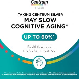Centrum Minis Silver Multivitamin for Adults 50 Plus, Multimineral Supplement, Vitamin D3, B-Vitamins, Gluten Free, Non-GMO Ingredients, Supports Memory and Cognition in Older Adults - 320 Ct