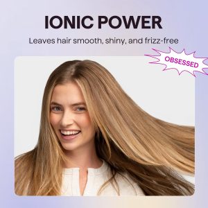 Wavytalk - Secador de pelo iónico con difusor y peine para cabello rizado; ligero y silencioso; de secado rápido,1875 W, con tecnología cerámica, 3 accesorios; para todo tipo de cabello, color rosa