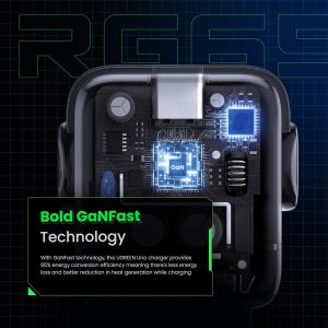 UGREEN Uno 65W USB C Charger Block, Nexode 3-Port GaN Fast Charger with Screen, Fun Robot Gifts for Men Women, Compatible with iPhone 17, MacBook Pro/Air, XPS, Galaxy S25, Steam Deck, ROG Ally, Black