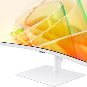 Samsung Monitor de computadora curvado ViewFinity (S65TC) de 34 pulgadas serie Ultra-WQHD 1000R, HDR10, 100Hz, AMD FreeSync, Thunderbolt 4, soporte ajustable en altura, altavoces incorporados, cuidado