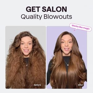 Wavytalk Cepillo térmico, Blowout Express - Cepillo de soplado de 1.7 pulgadas, tecnología de iones negativos para crear golpes suaves y relajantes, da cuerpo y brillo al cabello, color rosa milenario