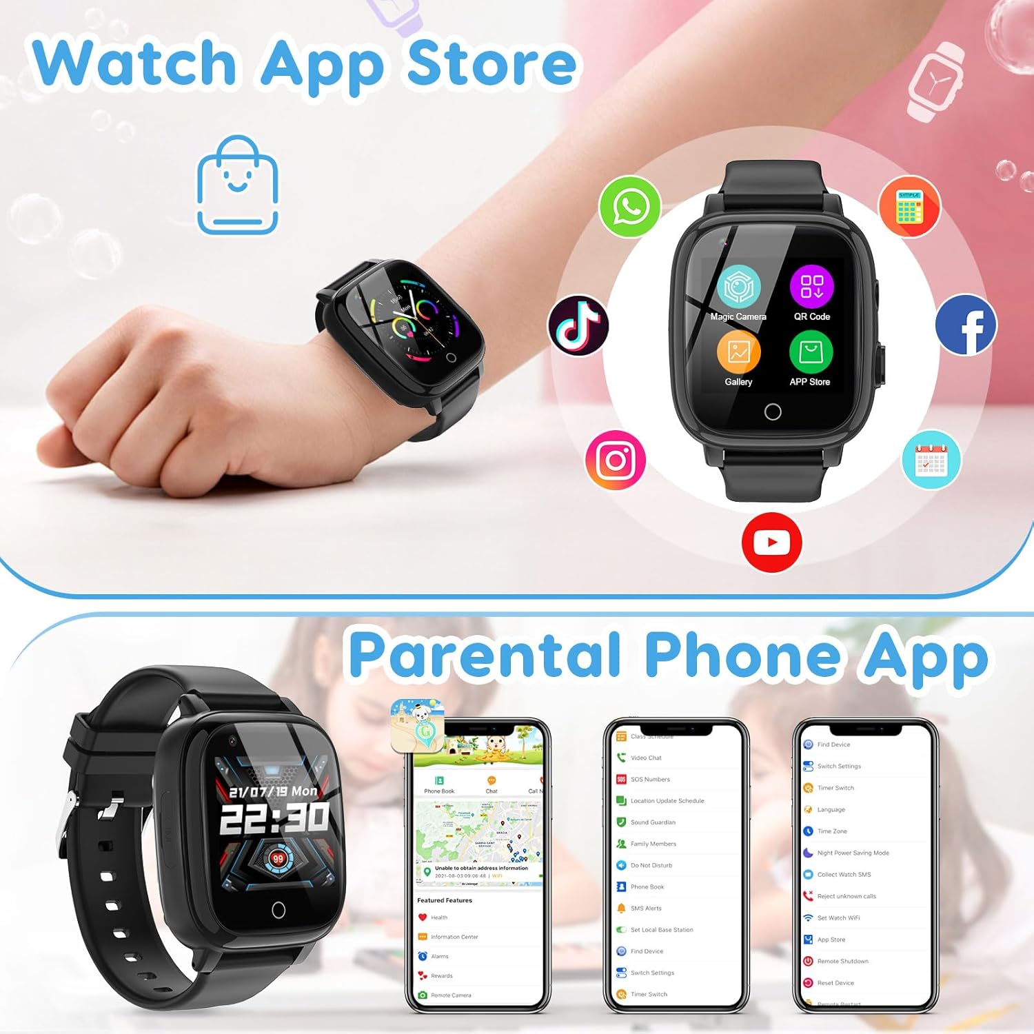 cjc 4G Smart Watch for Kids with GPS Tracker, Globally Applicable ...