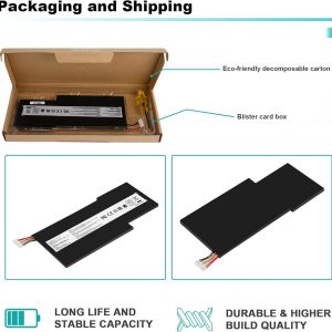 BTY-M6K Laptop Battery for MSI Stealth Pro GF63 GF65 GF75 GS63VR GS73VR 7RG 7RG-005 Thin 8RB 8RC 8RD 8RD-031TH 8RC 8RF 8SC 8RX Thin WS63 8SK WP65 WF65 WF75 MS-16K3 MS-17B4 MS-16W1 MS-16R1