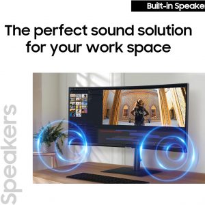 Samsung 34” ViewFinity S65UC, Ultra-WQHD, 100Hz, AMD FreeSync™ HDR10, Monitor curvo con altavoces incorporados, USB-C, interruptor KVM, LS34C654UANXGO, 2025