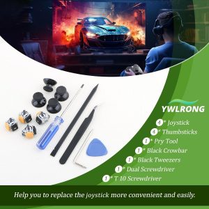 4Pack Joysticks for Xbox Series S/X Hall Effect Joystick Replacement for Xbox Series S/X 3D Analog Sensor Module Thumb Stick Controller Accessories Parts with Repair Tools