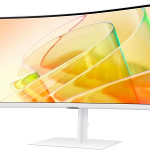 Samsung Monitor de computadora curvado ViewFinity (S65TC) de 34 pulgadas serie Ultra-WQHD 1000R, HDR10, 100Hz, AMD FreeSync, Thunderbolt 4, soporte ajustable en altura, altavoces incorporados, cuidado