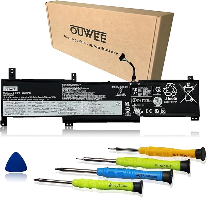 L20M3PF0 Laptop Battery Compatible with Lenovo IdeaPad 3-14ITL6 3-15ITL6 3-17ITL6 / S14 V14 V15 V17 G2-ITL G3-IAP / K14 Series L20C3PF0 L20L3PF0 L20M3PF0 45Wh 4054mAh 11.1V