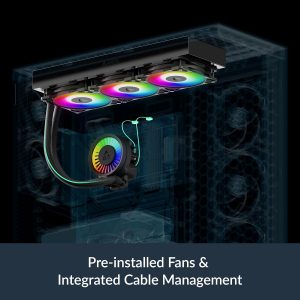 ARCTIC Liquid Freezer III Pro 360 A-RGB - AIO CPU Cooler, 3 x 120 mm Water Cooling, 38 mm Radiator, PWM Pump, VRM Fan, AMD AM5/AM4, Intel LGA1851/1700 Contact Frame - Black