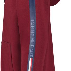 Tommy Hilfiger Sudadera de forro polar para niños de manga larga con cierre frontal completo y bolsillos
