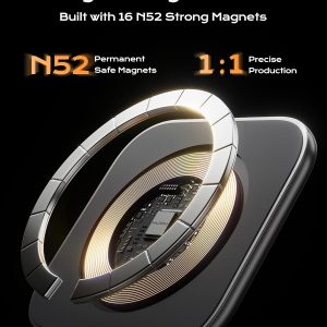 KU XIU Qi2.2 25W Magnetic Wireless Charger, Foldable 3 in 1 Travel Charging Station for iPhone 17/16/15/14/13/12, 5W for Apple Watch & AirPods, Aluminum Alloy Design, 45W GaN Adapter Included, Gray