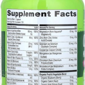 NATURELO One Daily Multivitamin for Women 50+ (Iron Free) - Menopause Support for Women Over 50 - Whole Food Supplement - Non-GMO - No Soy - 120 Capsules - 4 Month Supply