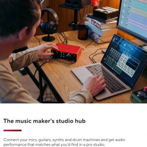 Focusrite Scarlett 4i4 - Interfaz de audio USB de 4ª generación, para músicos, compositores, guitarristas, creadores de contenido — Grabación de alta fidelidad, calidad de estudio y todo el software