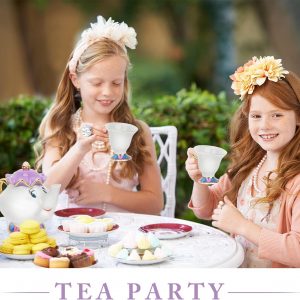 LEEPENK Cartoon Mrs Potts Teapot Beauty and Beast Teapot & Mug Chip Tea Set Cute Tea Cup Ideal Gifts for Girl and Home Decorationl