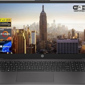HP 255 G10 - Laptop empresarial FHD de 15.6 pulgadas, AMD Ryzen 7 7730U, 16 GB de RAM, SSD PCIe de 1 TB, teclado numérico, cámara web, Wi-Fi 6, HDMI, Windows 11 Pro, negro