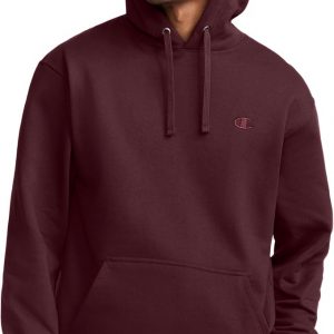 Champion Men's Pullover Fleece Hoodie, Midweight, C Logo (Reg. Or Big & Tall)
