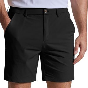 COOFANDY Men's Casual Shorts 7" Stretch Golf Shorts with 4 Pockets Quick Dry Lightweight Shorts Dress for Hiking Work