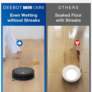 ECOVACS DEEBOT T80 Omni Robot Vacuum and Mop, 18,000Pa Suction, OZMO Roller Mop with TruEdge, Zero-Tangle Brush, AI Navigation, All-in-One Station