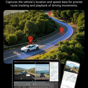 TERUNSOUl 4K+4K Dash Cam Front and Rear, Free 128GB Card Included, 5.8GHz WiFi Dash Camera for Cars, Built-in GPS, G-Sensor, 170°Wide Angle, 3" IPS Screen, 24H Parking Mode, Support 512GB Max