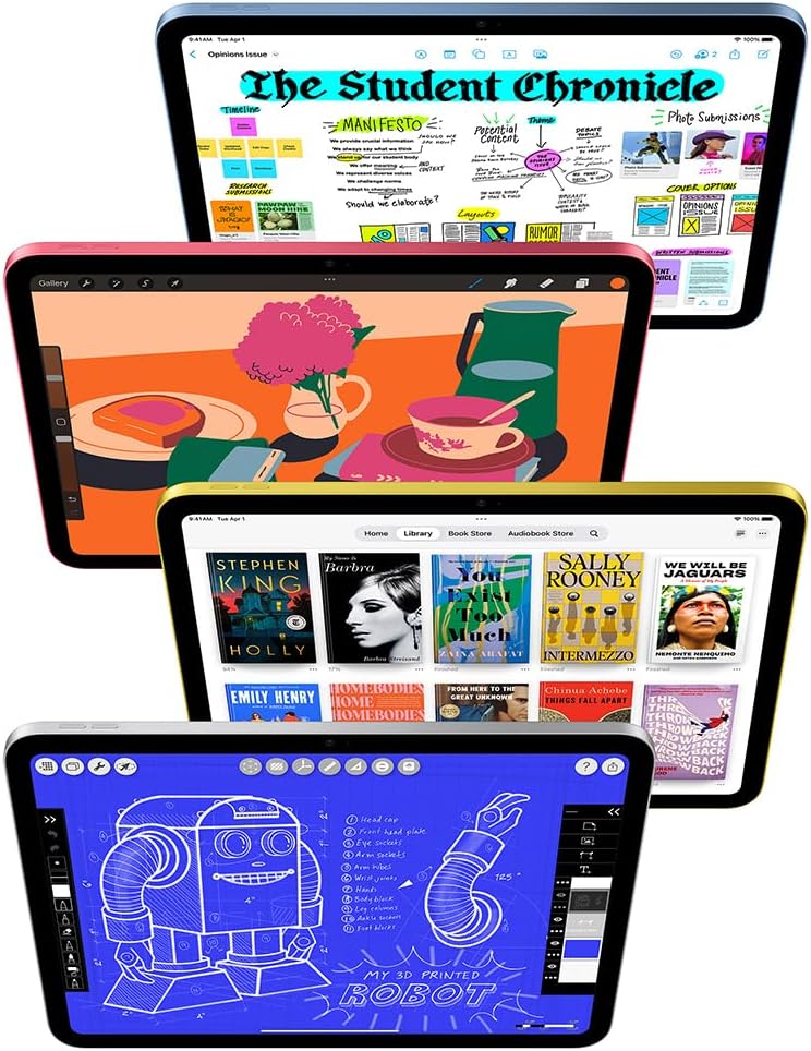 iPad de Apple, 2025 con chip A16 (11 pulgadas, Wi-Fi, 512 GB), color plateado (renovado)