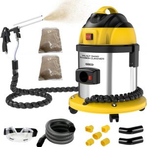 YUANRI Walnut Blaster Kit for Carbon Cleaning, 1200W Engine Intake Valve Cleaner Machine, Automotive Engine Carbon Remover with 2kg Walnut Sand, Sand Blaster for Carbon Cleaning HTS558