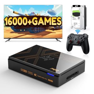 Kinhank Super Console X5 PRO Retro Gaming Console with 16,000+ Games,Android 12.0 OS, Emulator Consoles,8K UHD Output, AV1, WiFi 6 BT 5.0, RK3588S Chipset, Wireless Controller Included