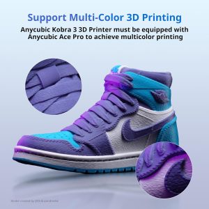 (Paquete Anycubic Kobra 3 V2 Combo) Anycubic Multi Color Impresora 3D, Soporte Multicolor Pringting 23.622 in/s Máxima Velocidad