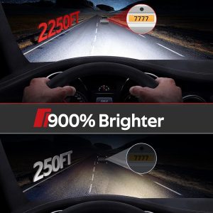 Torchbeam 9005/HB3 Bulbs T7 Series, 68,000LM 900% Ultra Brighter Light Bulbs, 6500K 9005 Light with High Speed Fan, 5Min Quick Installation Fog Light, 60000 Hours Lifelong, Pack of 2