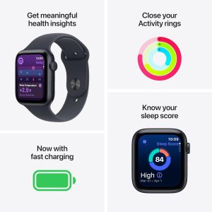 Apple Watch SE 3 [GPS 44mm] Smartwatch with Starlight Aluminum Case with Starlight Sport Band - M/L. Fitness and Sleep Trackers, Heart Rate Monitor, Always-On Display, Water Resistant