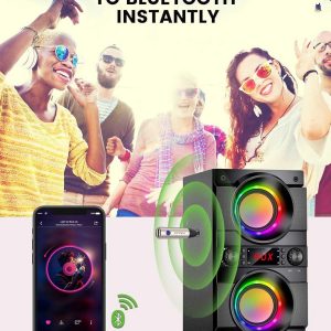 HVMLAK Adaptador auxiliar Bluetooth 5.3, receptor de audio inalámbrico para altavoz estéreo de coche y hogar, transmisión de música, llamadas manos libres, reproducción de 6 horas, 1 unidad