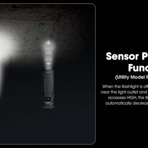 Nitecore EDC23 EDC Flashlight, 2500 Lumen Ultra-Slim Flat Shape USB-C Rechargeable Fast Charging with Digital OLED Display, Mechanical Lock Switch