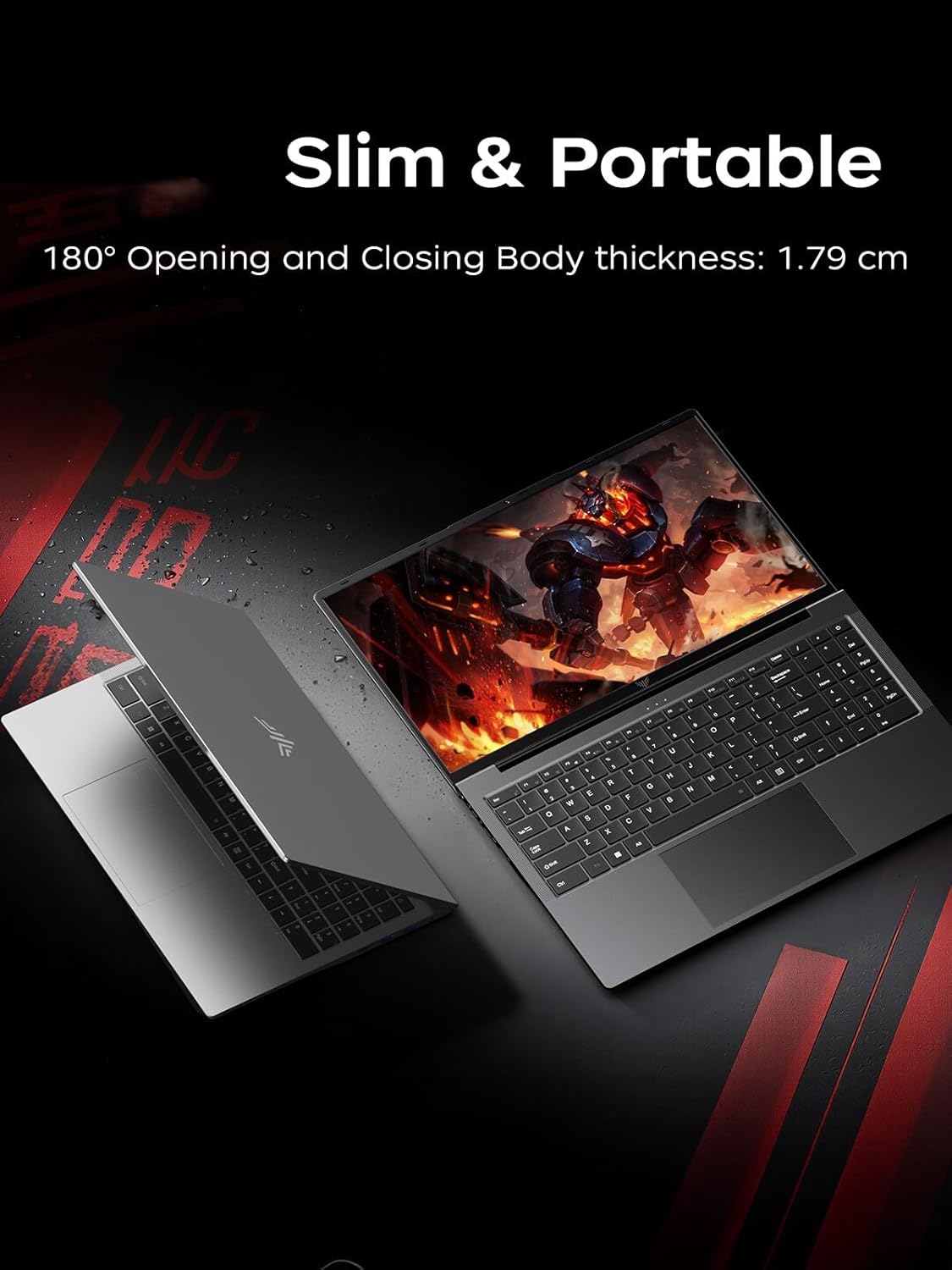Laptop para juegos 2026 con procesador AMD Ryzen 7 7730U de 8 núcleos (hasta 4.5 GHz, 16 GB DDR4 RAM 512 GB SSD, gráficos AMD Radeon, WiFi pantalla IPS de 6,15.6 pulgadas, cámara web