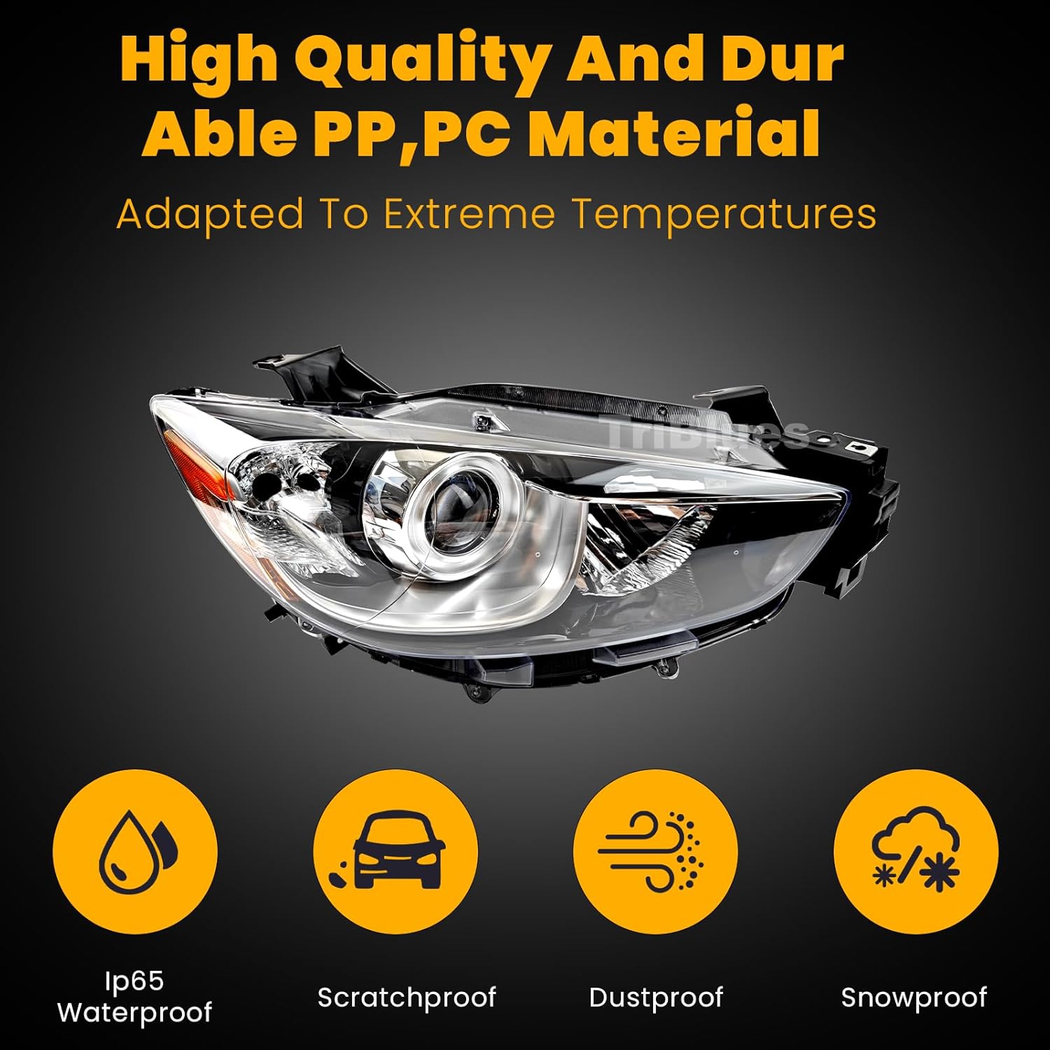 Headlights Replacement for 2013 2014 2015 2016 Mazda CX-5, Headlight Clear Lens Left Driver Side Front Head Light Headlamp for 2013-2016 Mazda CX-5