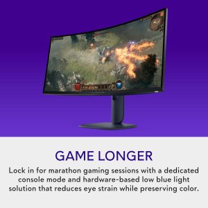 Alienware 34 Curved Gaming Monitor – AW3425DWM - 34-inch WQHD 180Hz 1ms Display, 1500R, AMD FreeSync Premium, VESA AdaptiveSync.