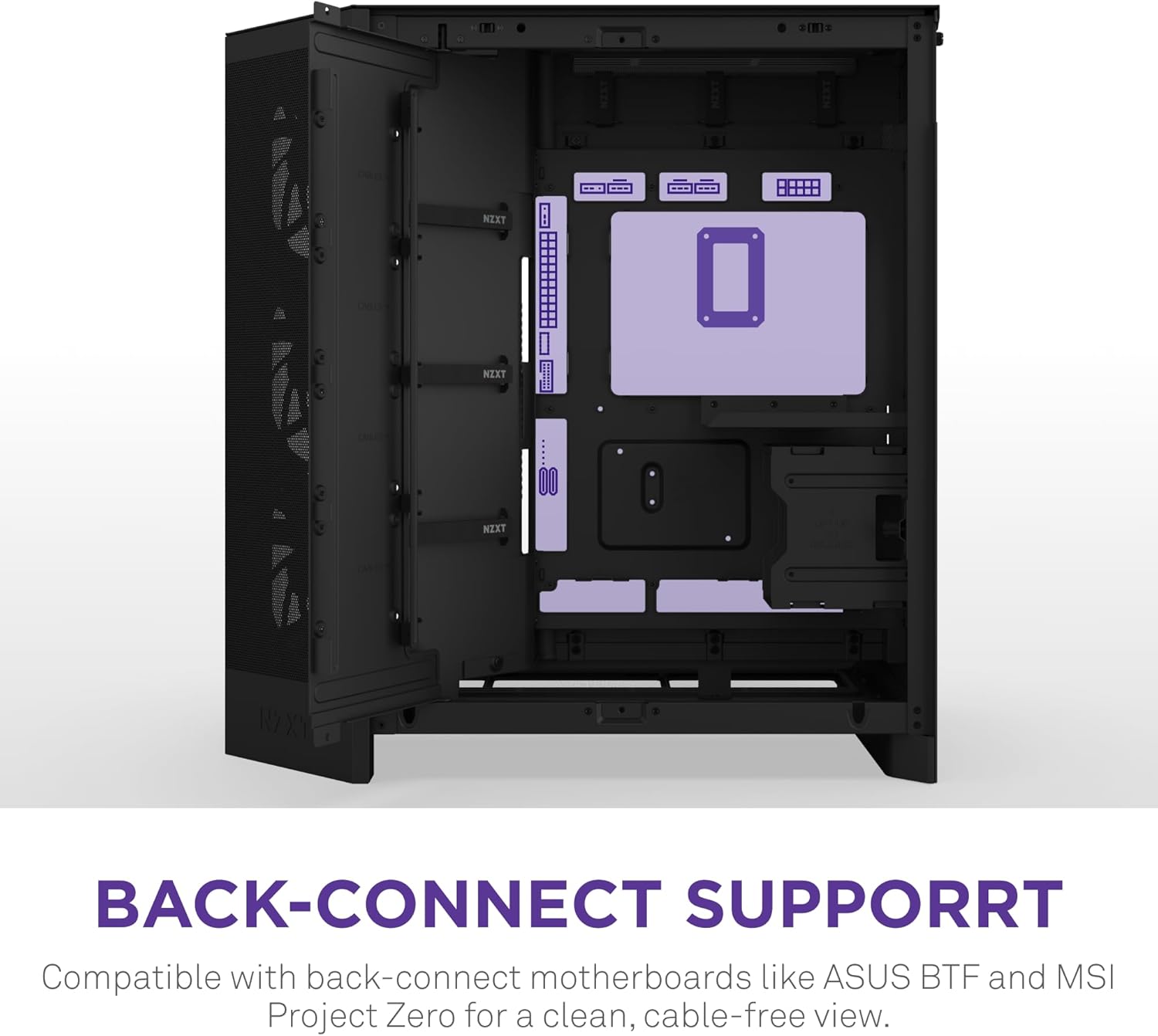 NZXT H9 Flow (2025) – Large Dual-Chamber ATX Mid-Tower Airflow PC Case – Includes 3 x 140mm & 1 x 120mm Fans – 420mm Radiator Support – Tempered Glass – Back-Connect Ready – Black