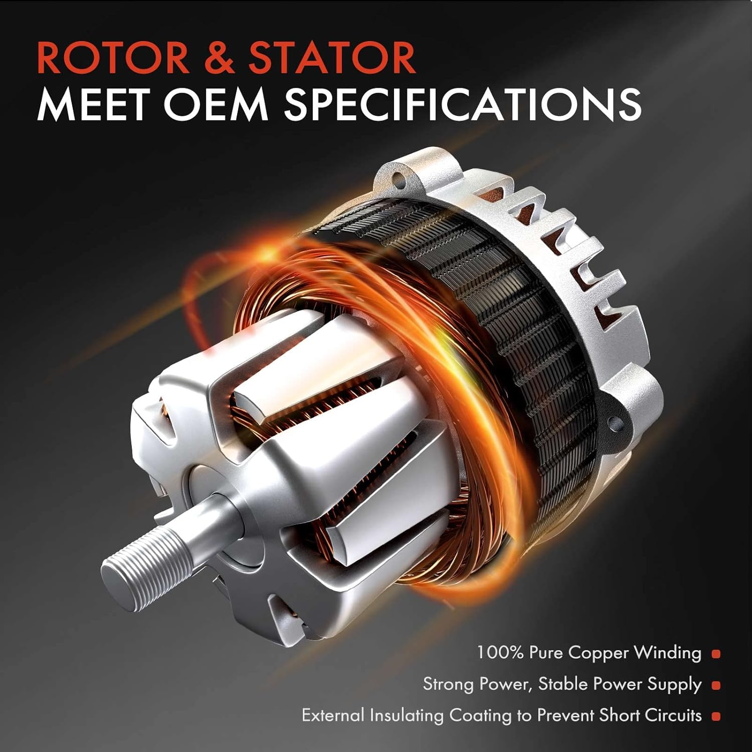 A-Premium Alternador compatible con Mercedes-Benz C240 01-05, C32 AMG, C320, SLK32 AMG, SLK320, CLK320, ML320, ML350 y Chrysler Crossfire, polea de 6 ranuras de 12V 120A CW, reemplazo # 0124515055 6,