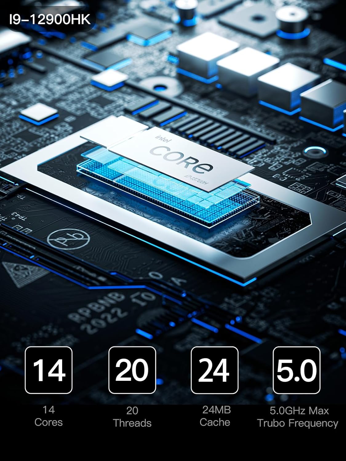 MINISFORUM Venus Series NAB9 Mini PC Barebone Intel Core i9-12900HK(14C/20T), Mini Desktop Computer Without RAM/SSD/OS, 2X HDMI+2X USB-C 4K@60Hz Output, 2X 2.5G LAN, 4X USB3.2 Small Computer (Renewed)