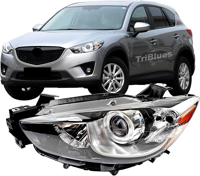 Headlights Replacement for 2013 2014 2015 2016 Mazda CX-5, Headlight Clear Lens Left Driver Side Front Head Light Headlamp for 2013-2016 Mazda CX-5