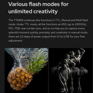 GODOX TT685II-C Flash for Canon Speedlight Camera Flash E-TTL Speedlite High-Speed Sync, 2.4G Wireless X System Compatible for Canon Flash 5D Mark IV 6D Mark II 7D 90D 250D R5 850D (Upgraded TT685C)